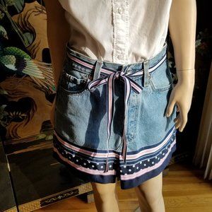 Molly B Size 10 Levi's Blue Jean Preppy Skirt